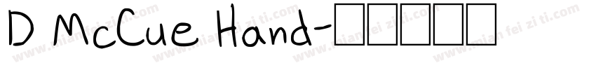 D McCue Hand字体转换